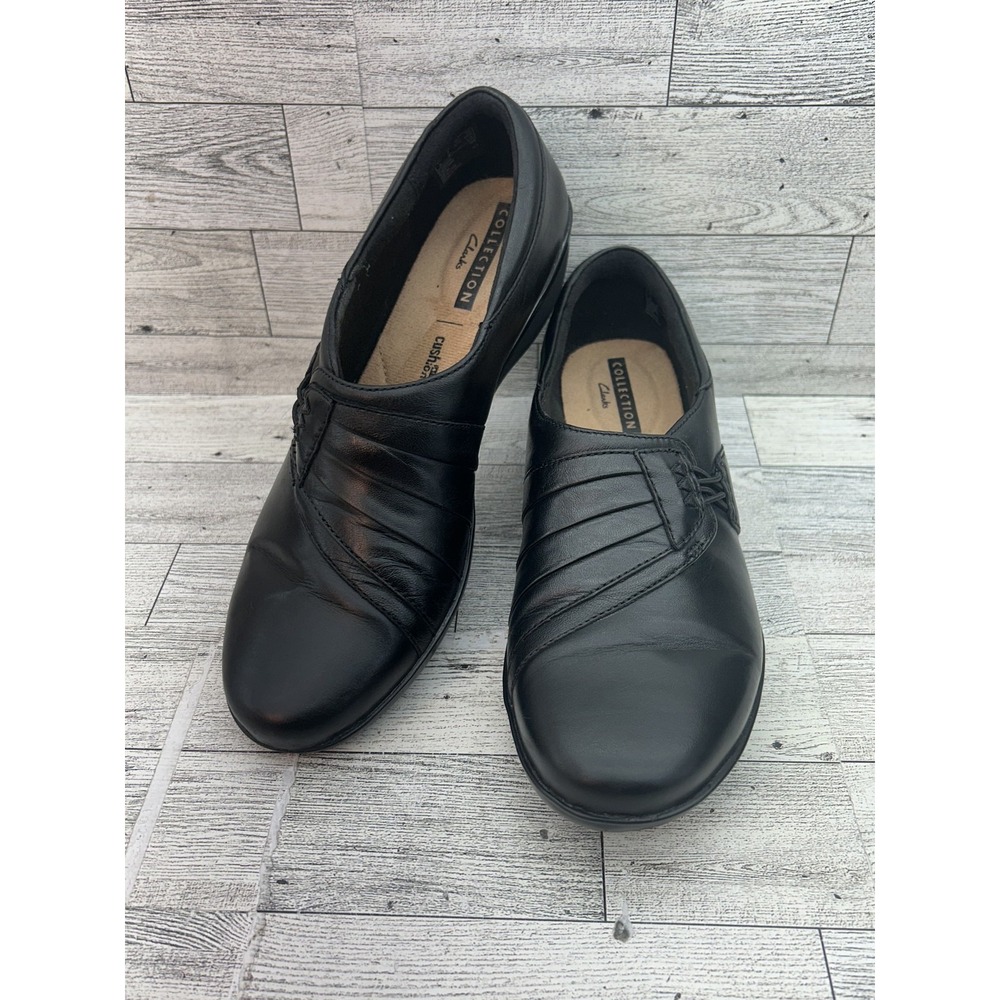 Clarks Collection Shoes Womens Size 7 Leather Slip On Comfort Cushion 26112483